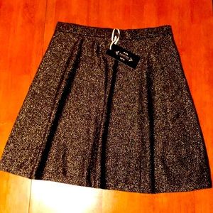 Nanette Lepore Sparkle Metallic Knit Skirt Size xl